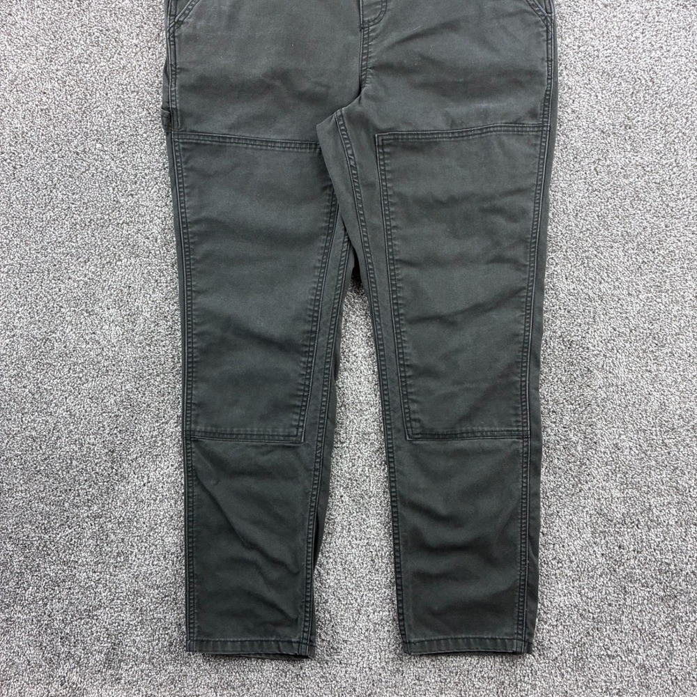REI Trailsmith Overalls Women's 10 Gray Canvas Utility Hiking Bibs 15076 - Picture 2 of 7